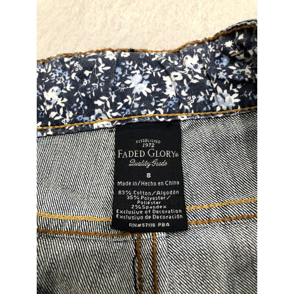 Faded Glory Womens Cropped Stretch Jeans  Size 8 - Picture 10 of 11